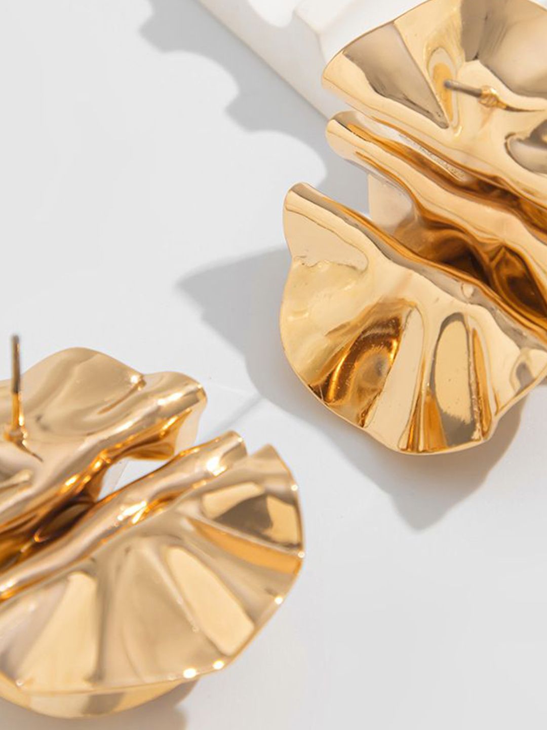 Gold-Plated Contemporary Studs