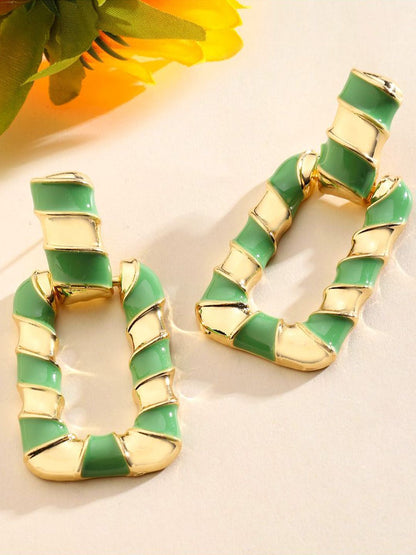 SALTY Pack of 2 Women Gleaming Earthy Luxury Gold Earring