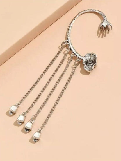 SALTY Contemporary Bone-Chic Skull Ear Cuff