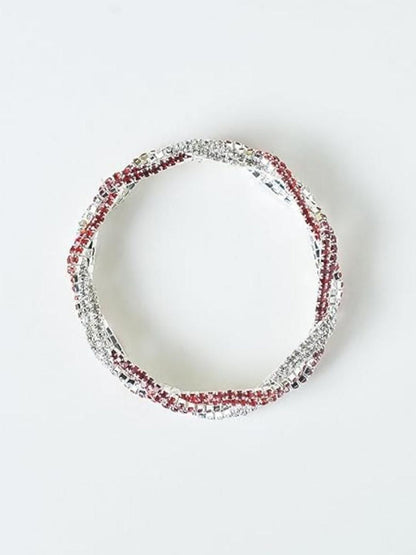 SALTY Artificial Stones Studded Elasticated Bracelet