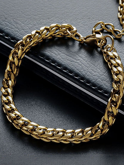 Men Gold-Plated Armlet Bracelet