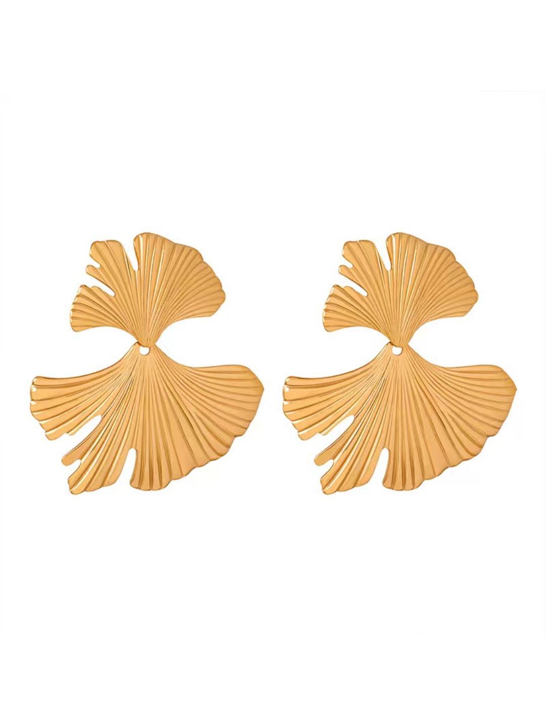 SALTY Gold-Plated Stainless Steel Contemporary Tasselled Studs