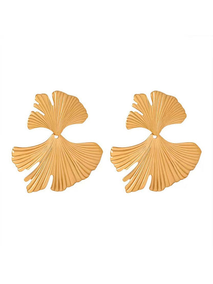 SALTY Gold-Plated Stainless Steel Contemporary Tasselled Studs