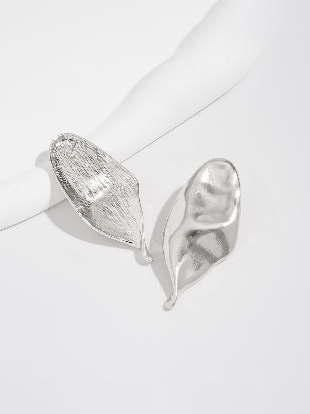 Silver-Plated Contemporary Shaped Studs
