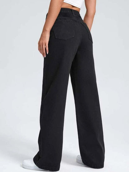 Women Jean Wide Leg High-Rise Stretchable Jeans