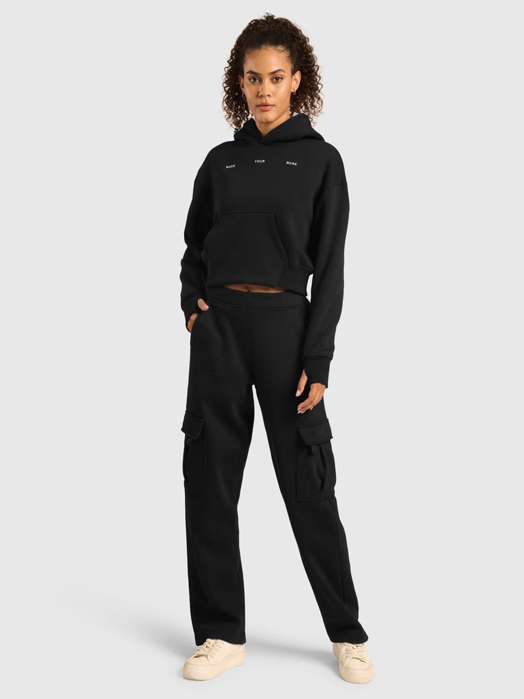 Women Cloud Ease Oversized Cropped Hoodie
