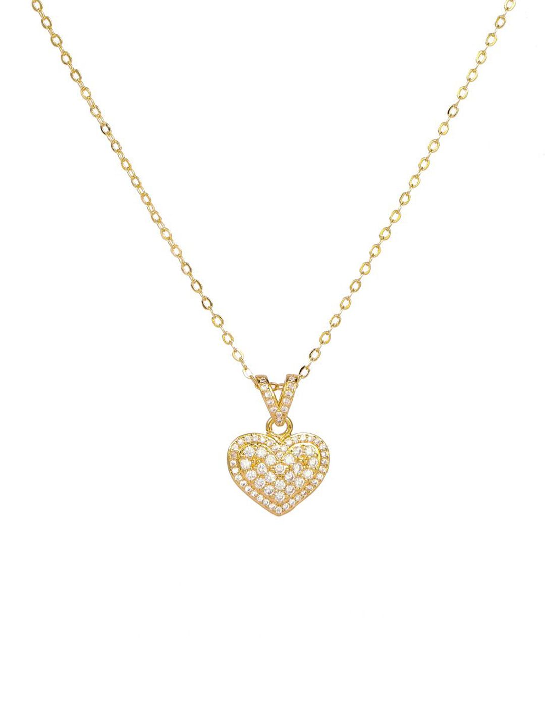 SALTY Stone Studded Loving Touch Heart Jewellery Set for Women & Girls