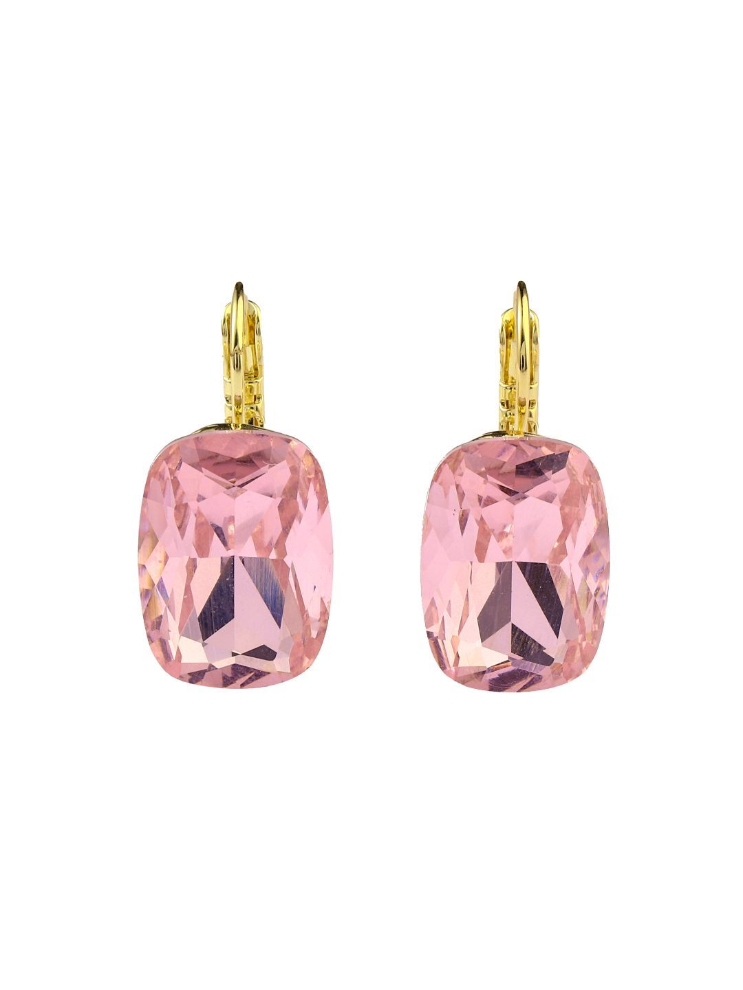 SALTY Square Shaped Stone Studded Hoop Earrings