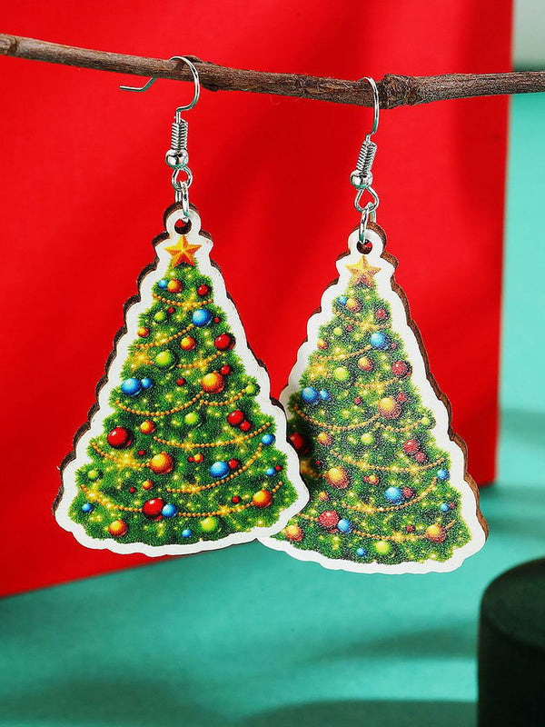 Silver-Plated Triangular Drop Earrings