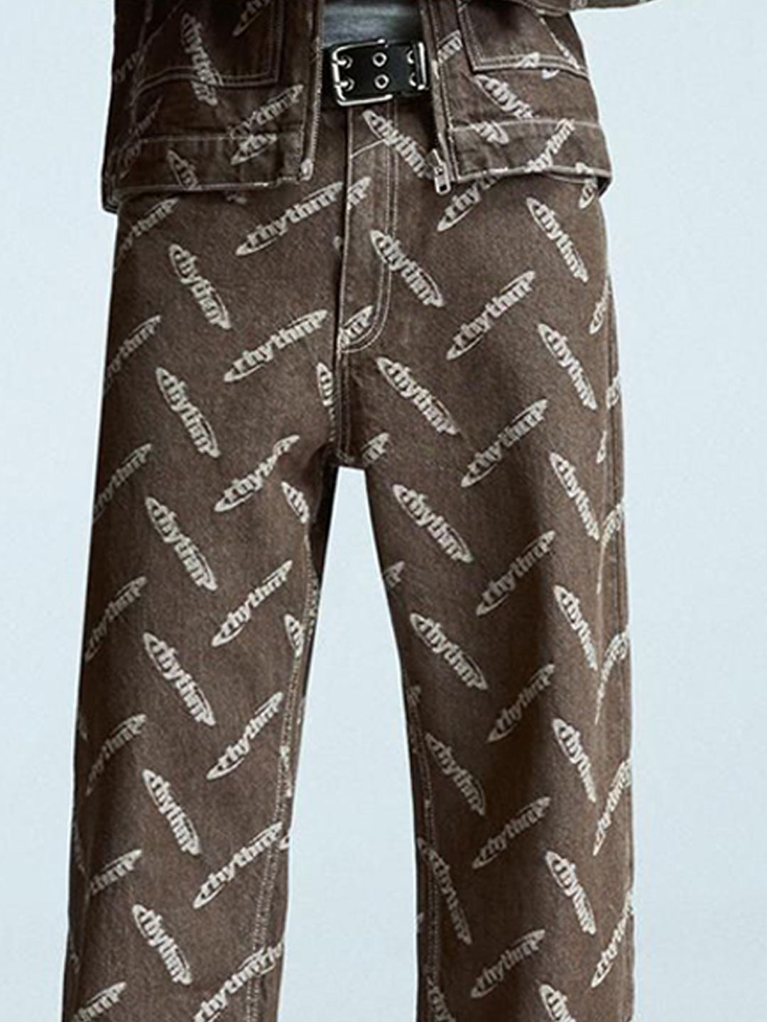 Baggy Jacquard Jeans