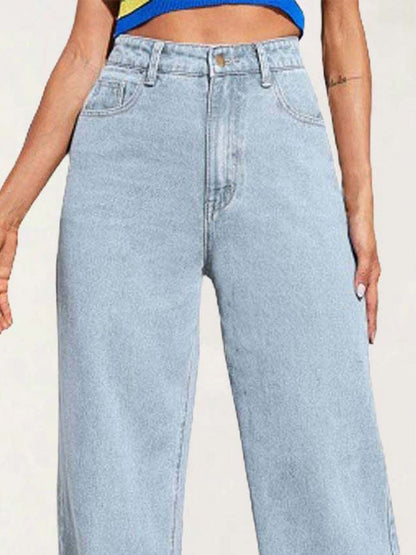 Women Straight Fit High-Rise Stretchable Jeans