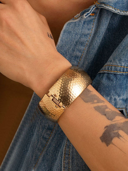 Men Gold-Plated Cuff Bracelet