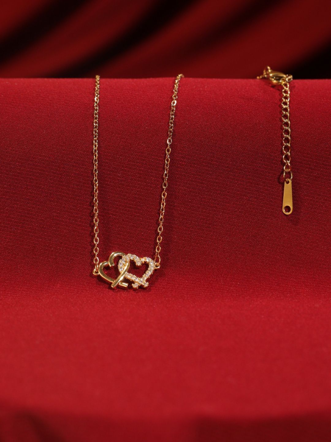 SALTY Stone-Studded Heart-Shaped Necklace