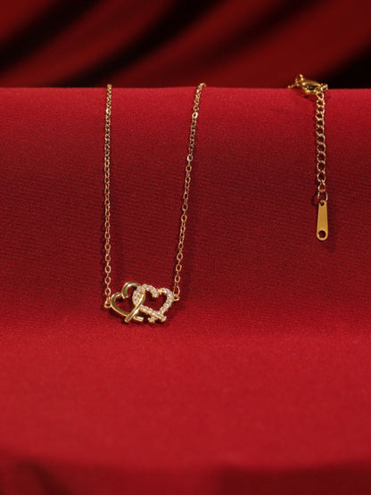 SALTY Stone-Studded Heart-Shaped Necklace