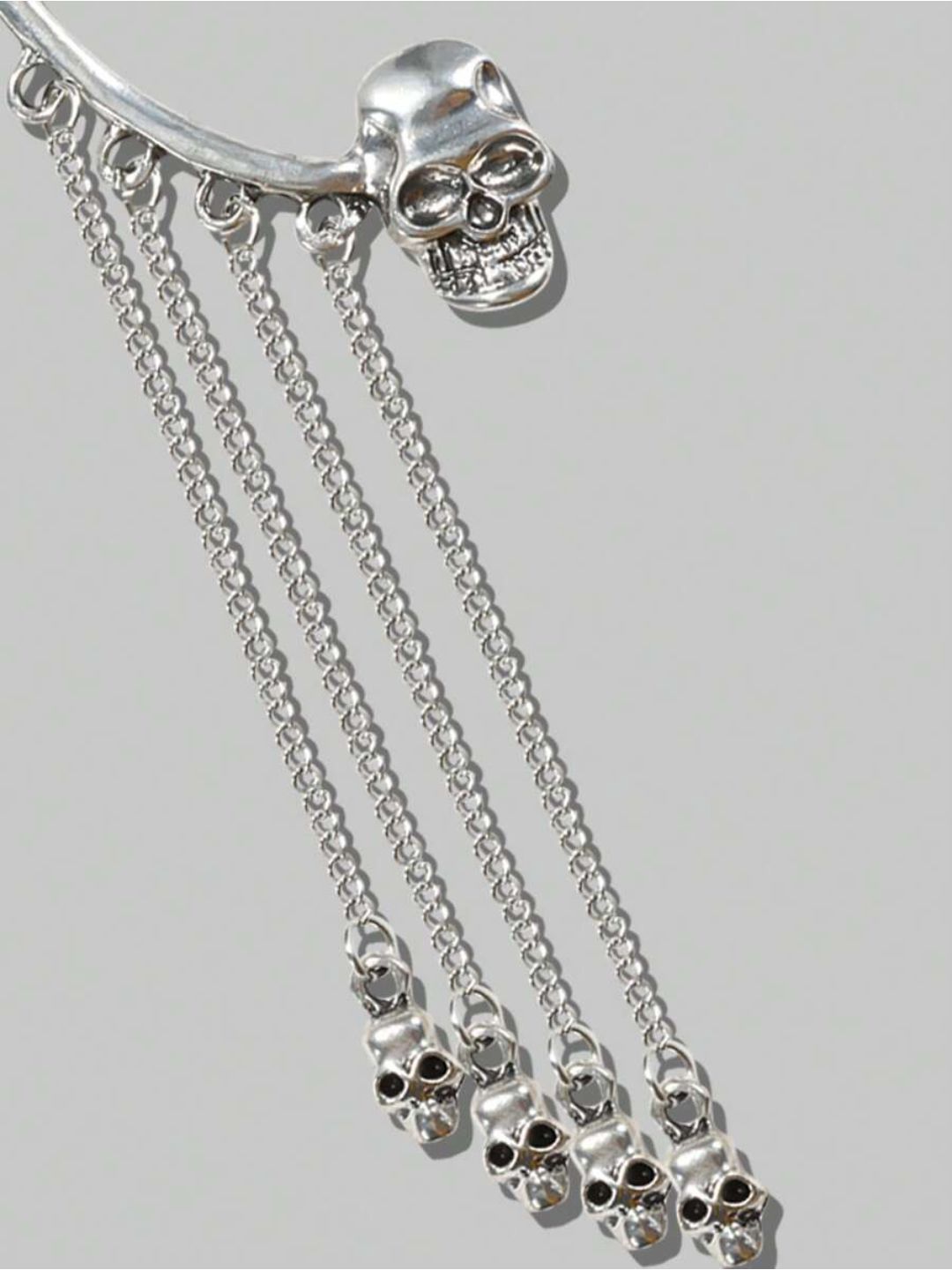 SALTY Contemporary Bone-Chic Skull Ear Cuff