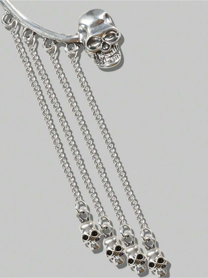 SALTY Contemporary Bone-Chic Skull Ear Cuff