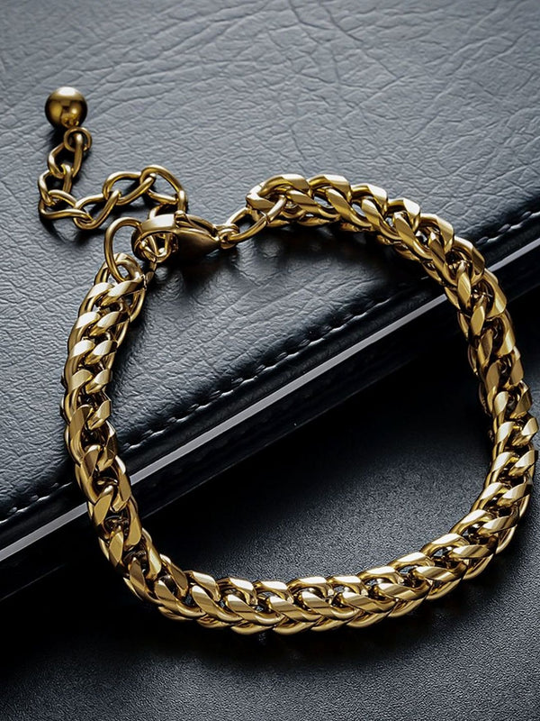 Men Gold-Plated Armlet Bracelet