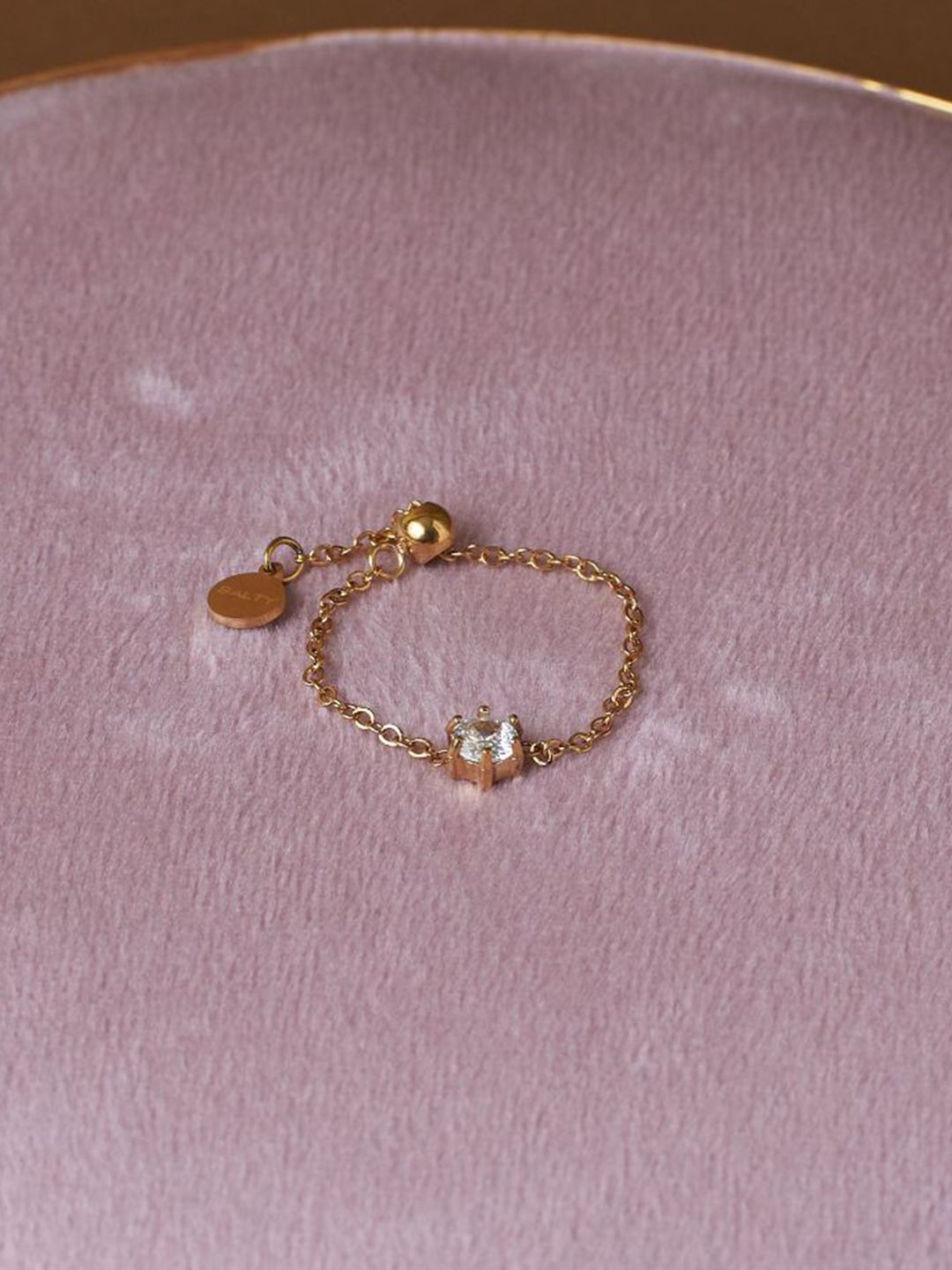 SALTY Pack of 2 Women Champagne Self-Love Chain Ring