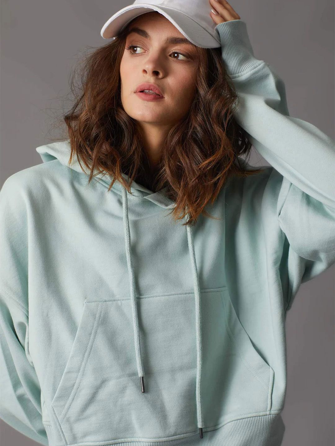 Women Crop Hoodie Sweatshirt