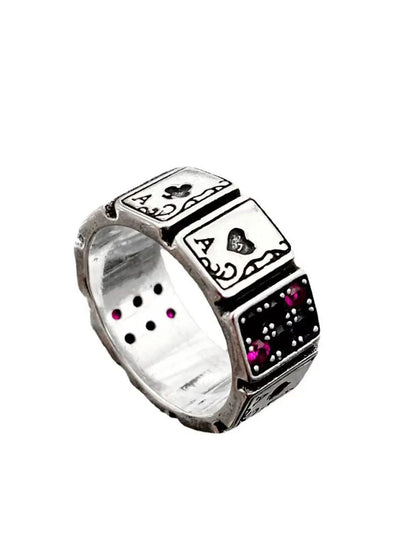 SALTY Pack of 2 Men Fortunes Card Ring
