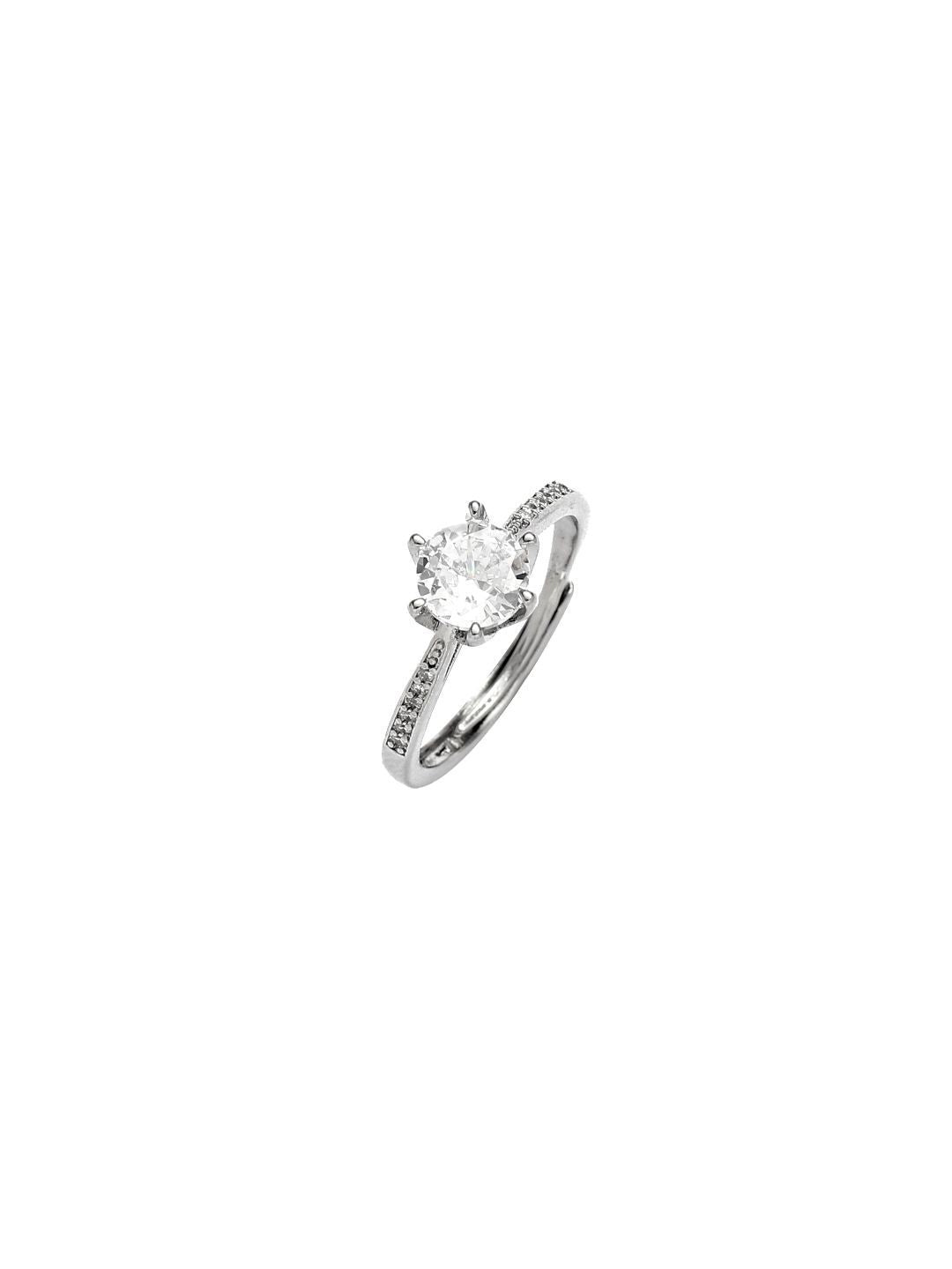 SALTY Pack of 2 Women Luster Silver Promise Ring