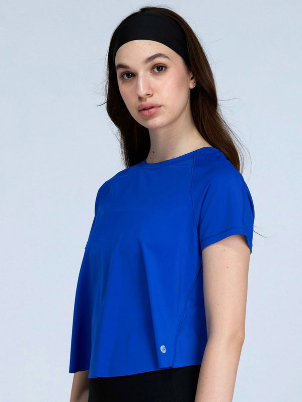 Cobalt Overlap Tee