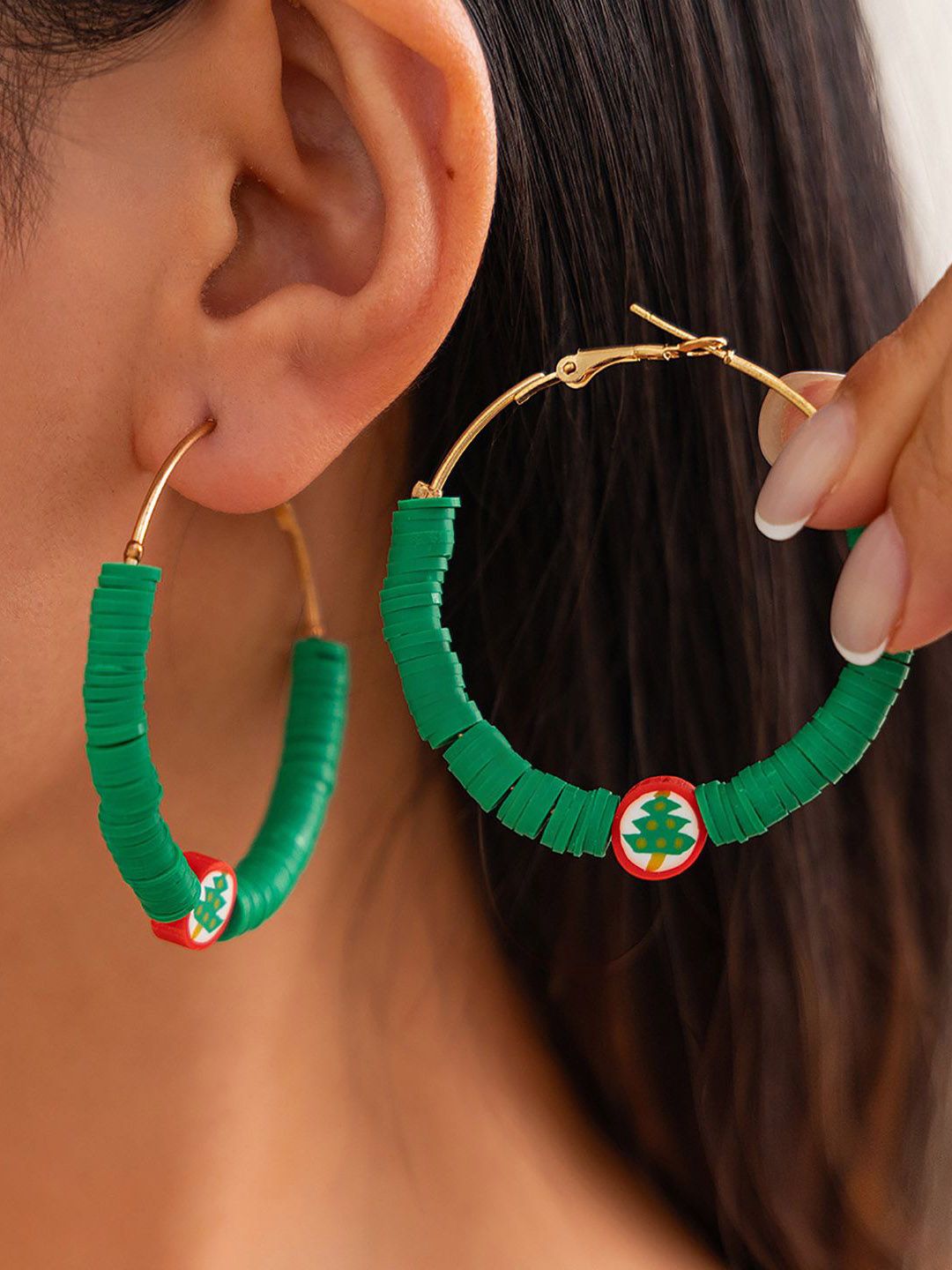 Circular Half Hoop Earrings