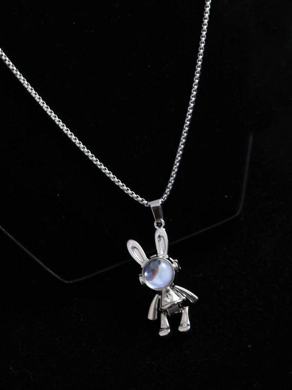 SALTY Pack of 2 Men Spaceman Stainless Steel Chain