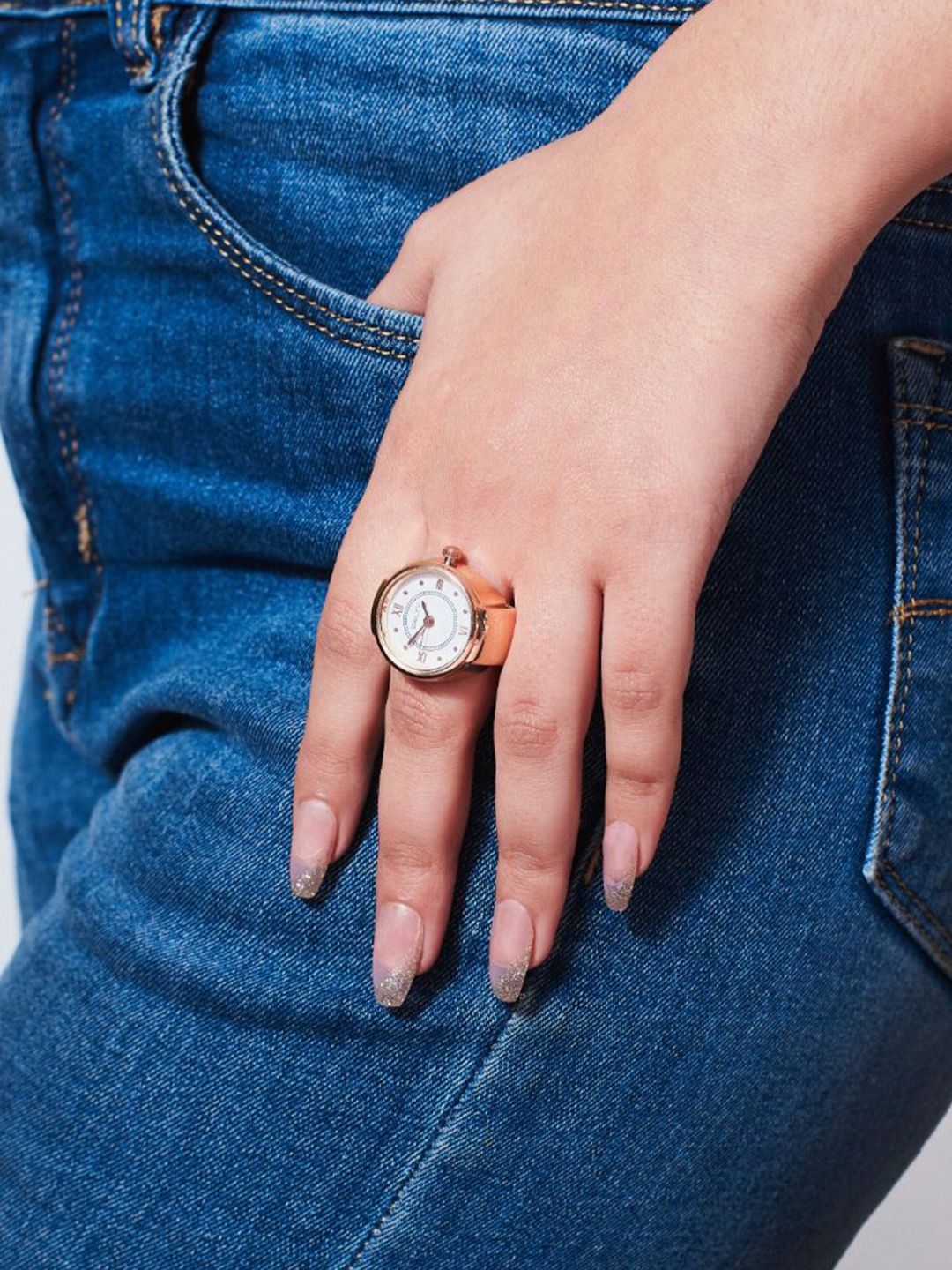 SALTY Set Of 2 Girl Boss Watch Finger Rings