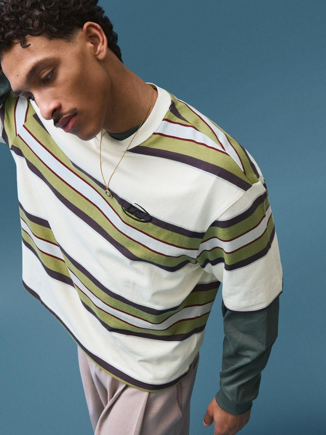 Short sleeve boxy print T-shirt