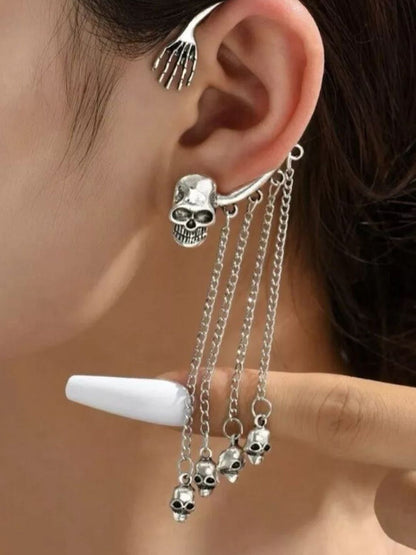 SALTY Pack of 2 Women Bone-Chic Skull Cuff - 1 side