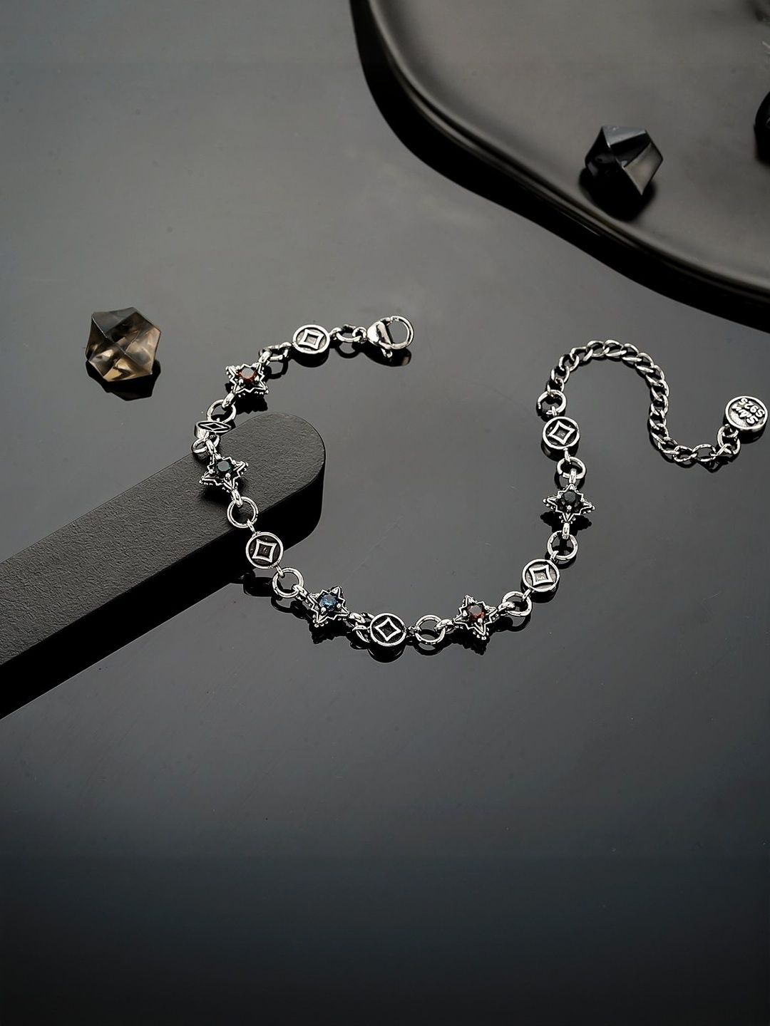 Men Silver-Plated Armlet Bracelet
