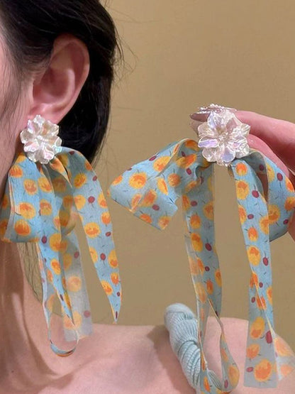 Floral Shaped Drop Earrings