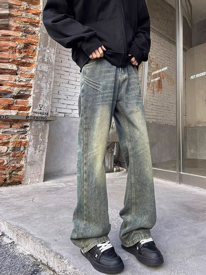 Men Flared Mid-Rise Light Fade Jeans