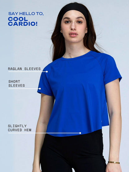 Cobalt Overlap Tee