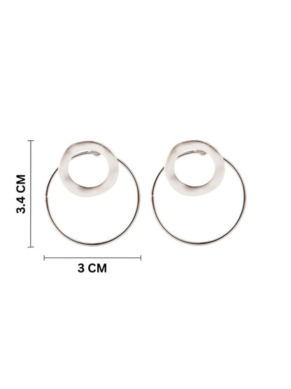 SALTY Pack of 2 Women Veracity Round Silver Earring