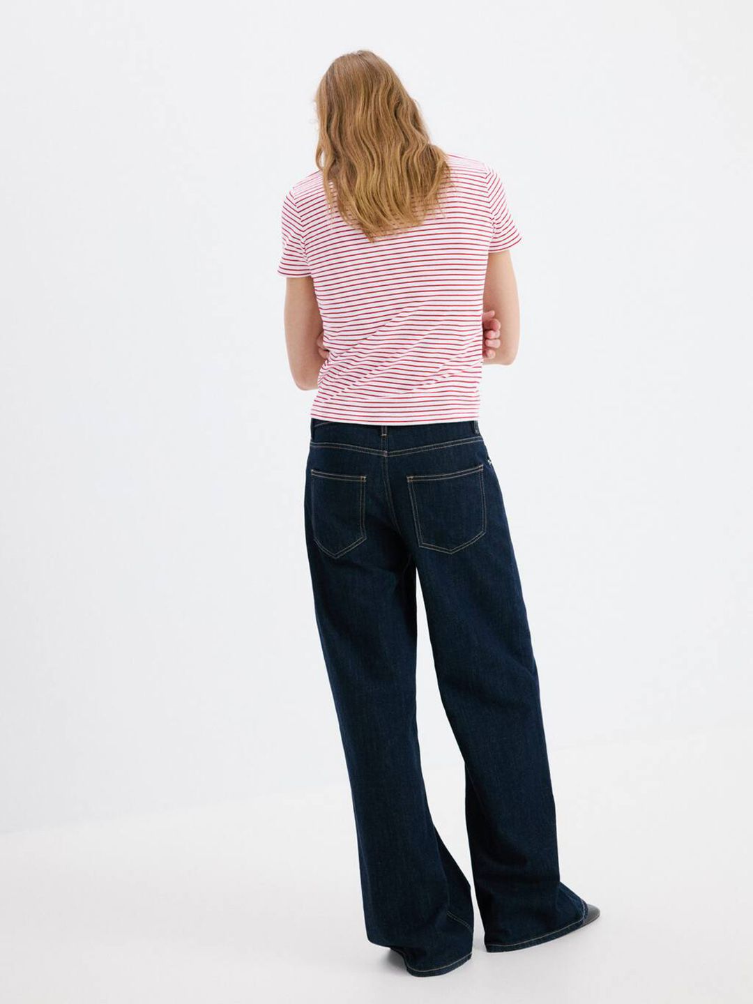 Women Striped Pure Cotton T-shirt