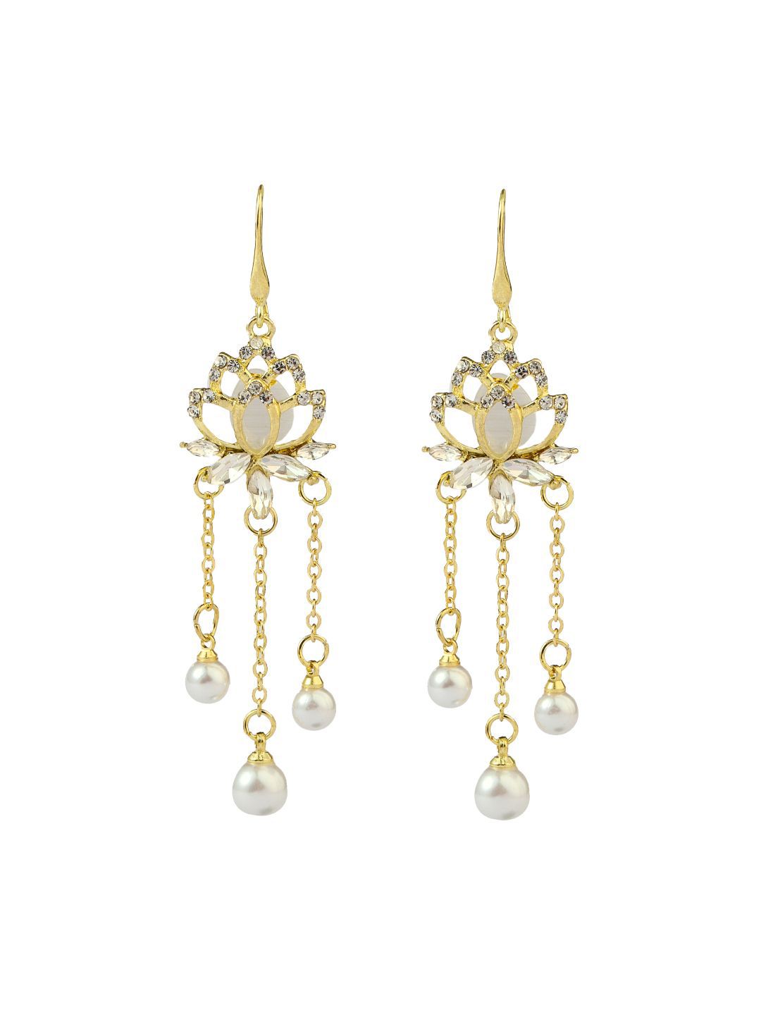 SALTY Gold-Plated Contemporary Drop Earrings