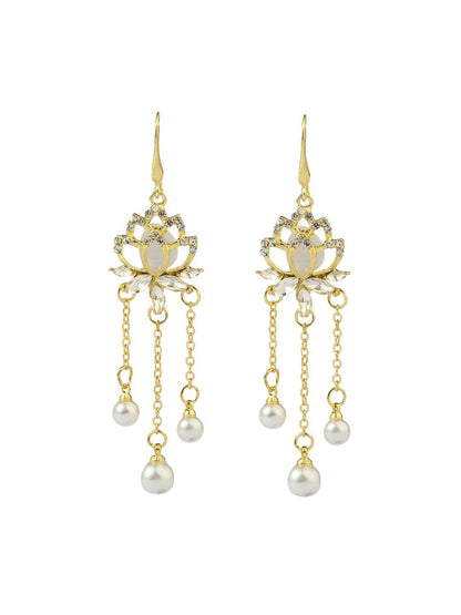 SALTY Gold-Plated Contemporary Drop Earrings