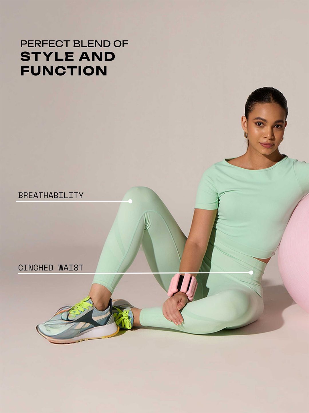 Women Mint Move Easy Leggings