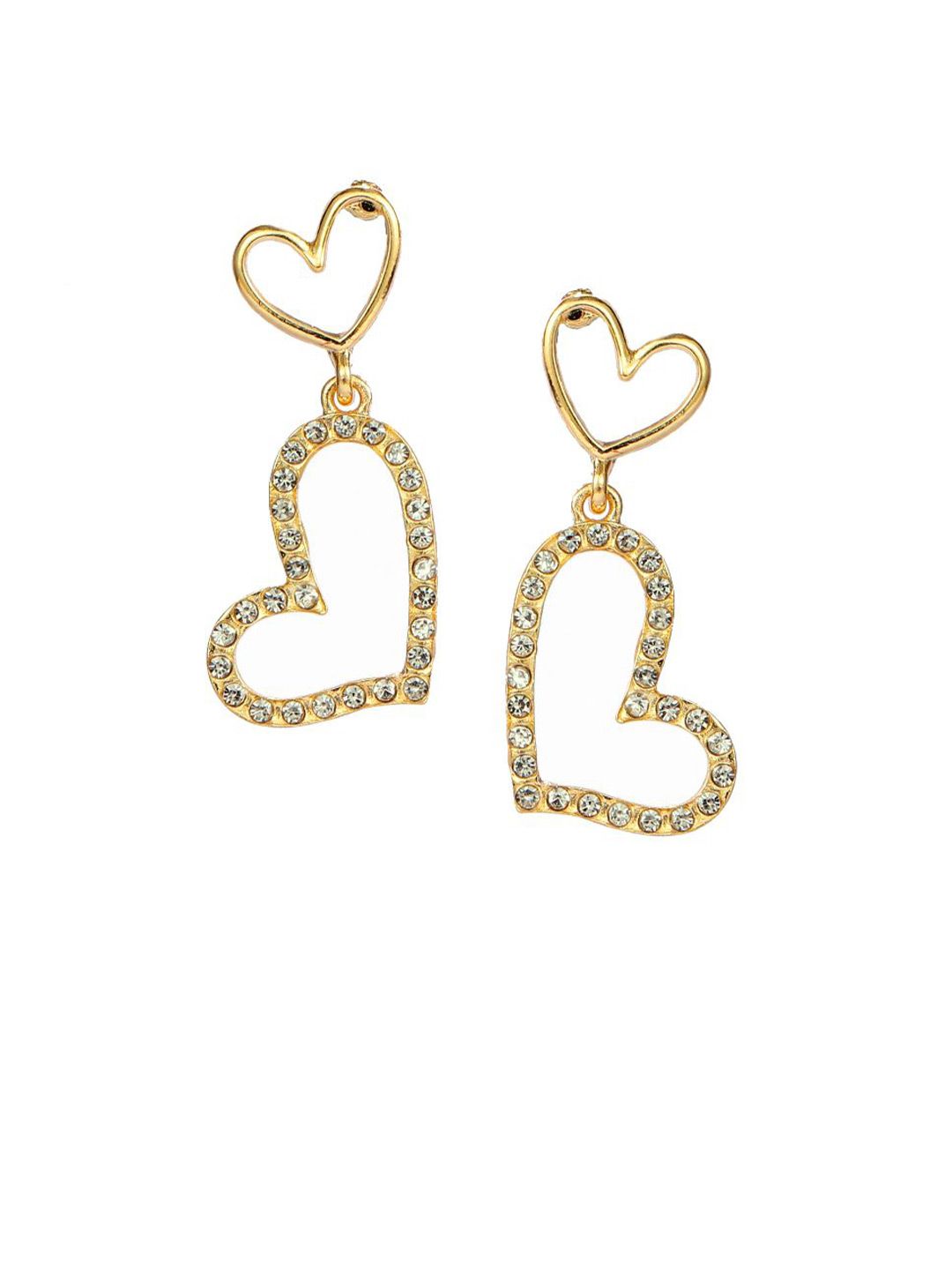 SALTY Pack of 2 Women Charming Heart Earrings