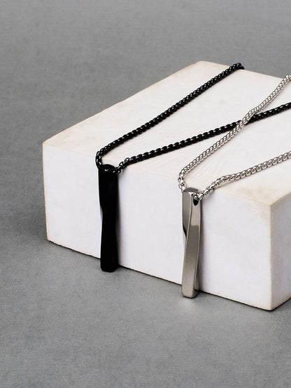 SALTY Set Of 2 Men Collier & Collier Pendant Chains