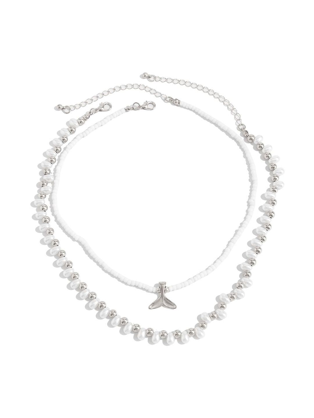 Silver-Plated Enamelled Necklace