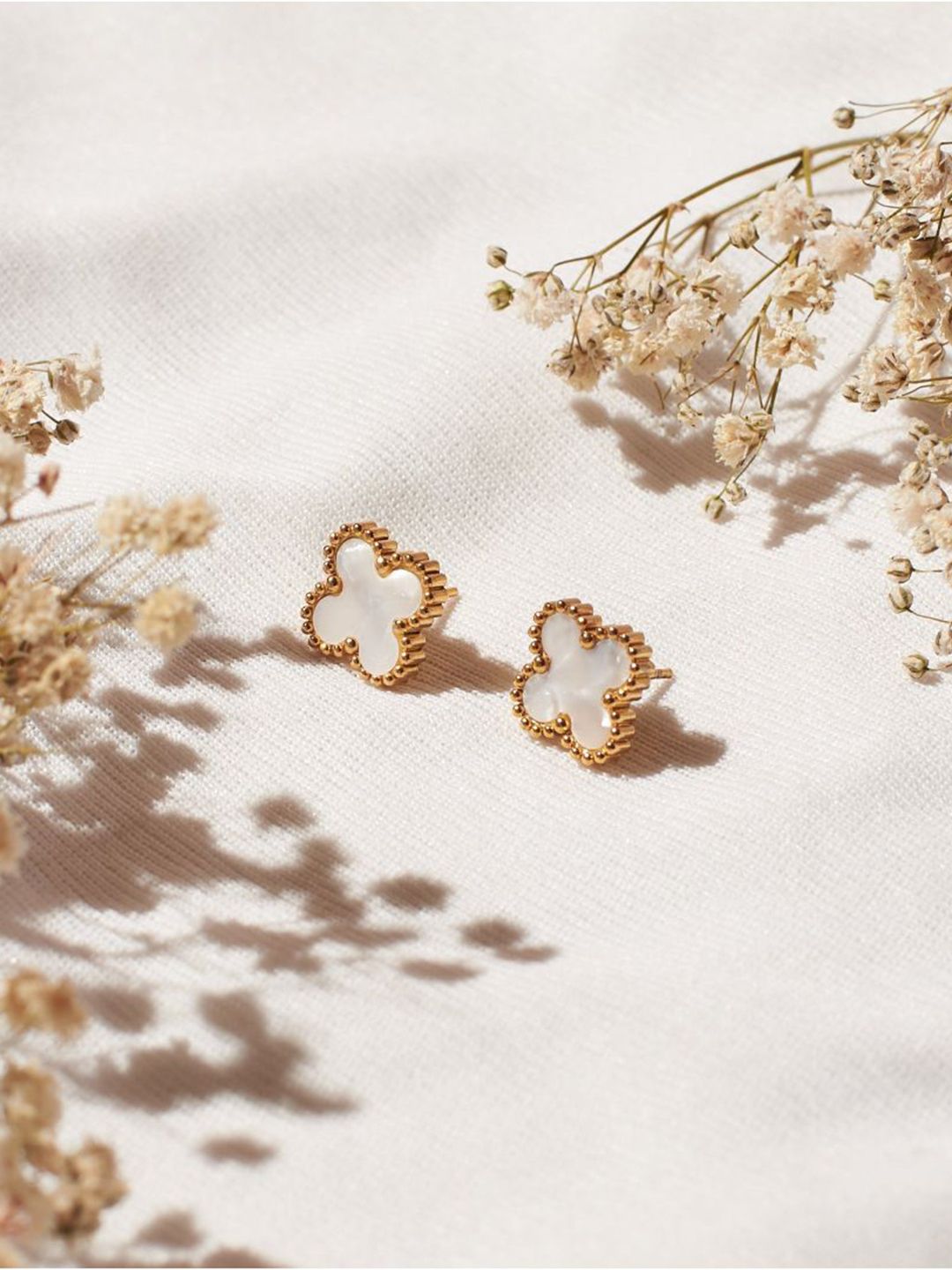 SALTY Gold-Tone Floral-Shaped Necklace and Earrings