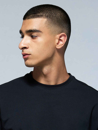 Black Solid Oversized Tee
