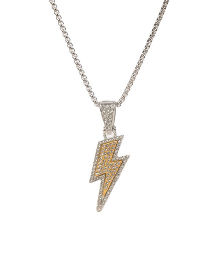 SALTY Men Stainless Steel Electrostorm Shimmer Pendant With Chain