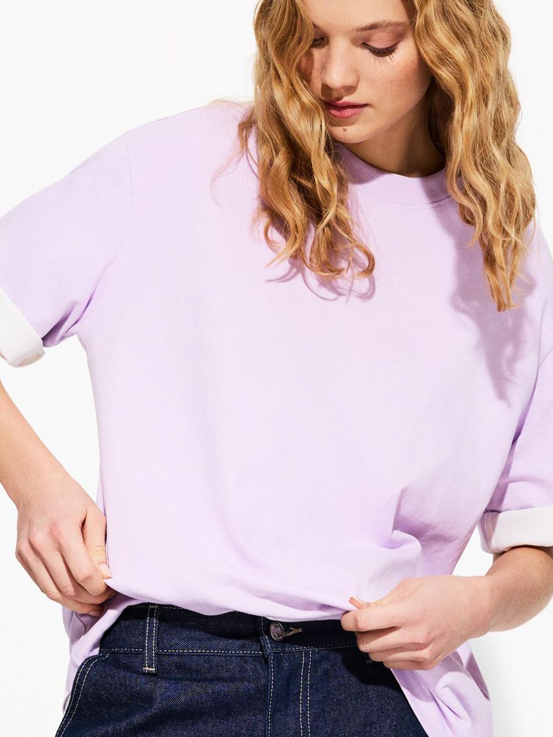 Oversize short sleeve heavy cotton T-shirt