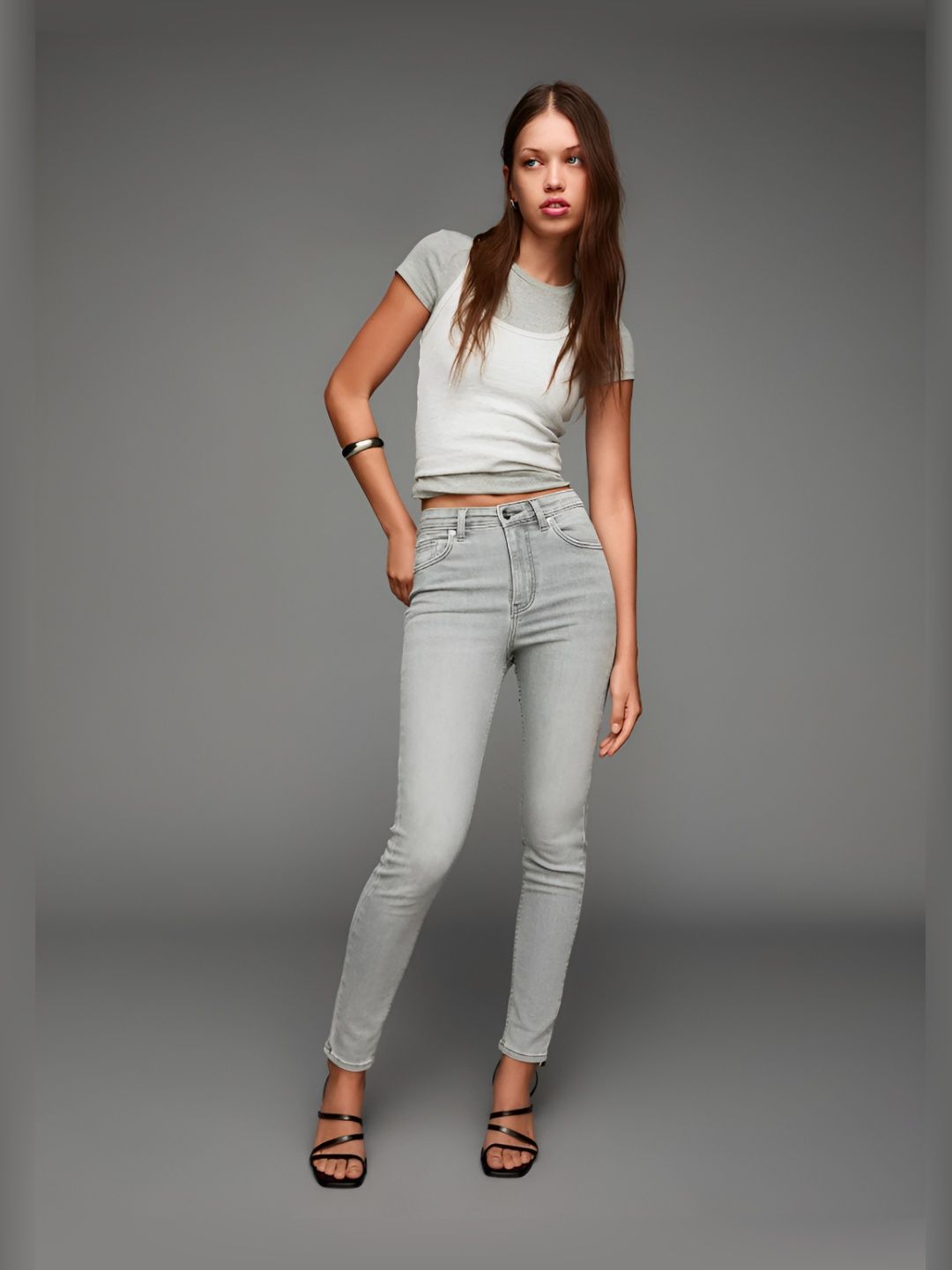 Super high-waist soft skinny jeans