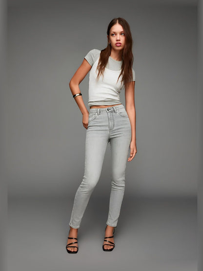 Super high-waist soft skinny jeans