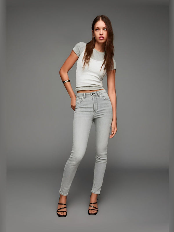 Super high-waist soft skinny jeans